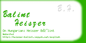 balint heiszer business card